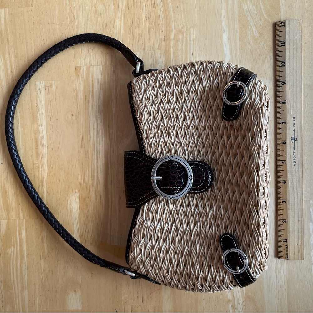 Stylish Brighton Tan and Black Woven Women's Bag. Never been used.